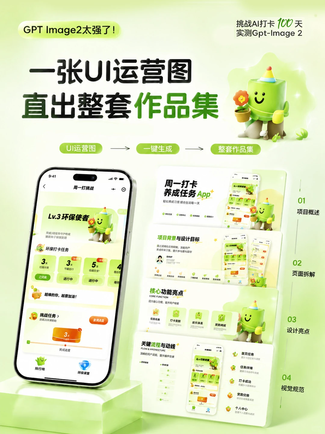 image2一张UI运营图出整套作品集（附提示词