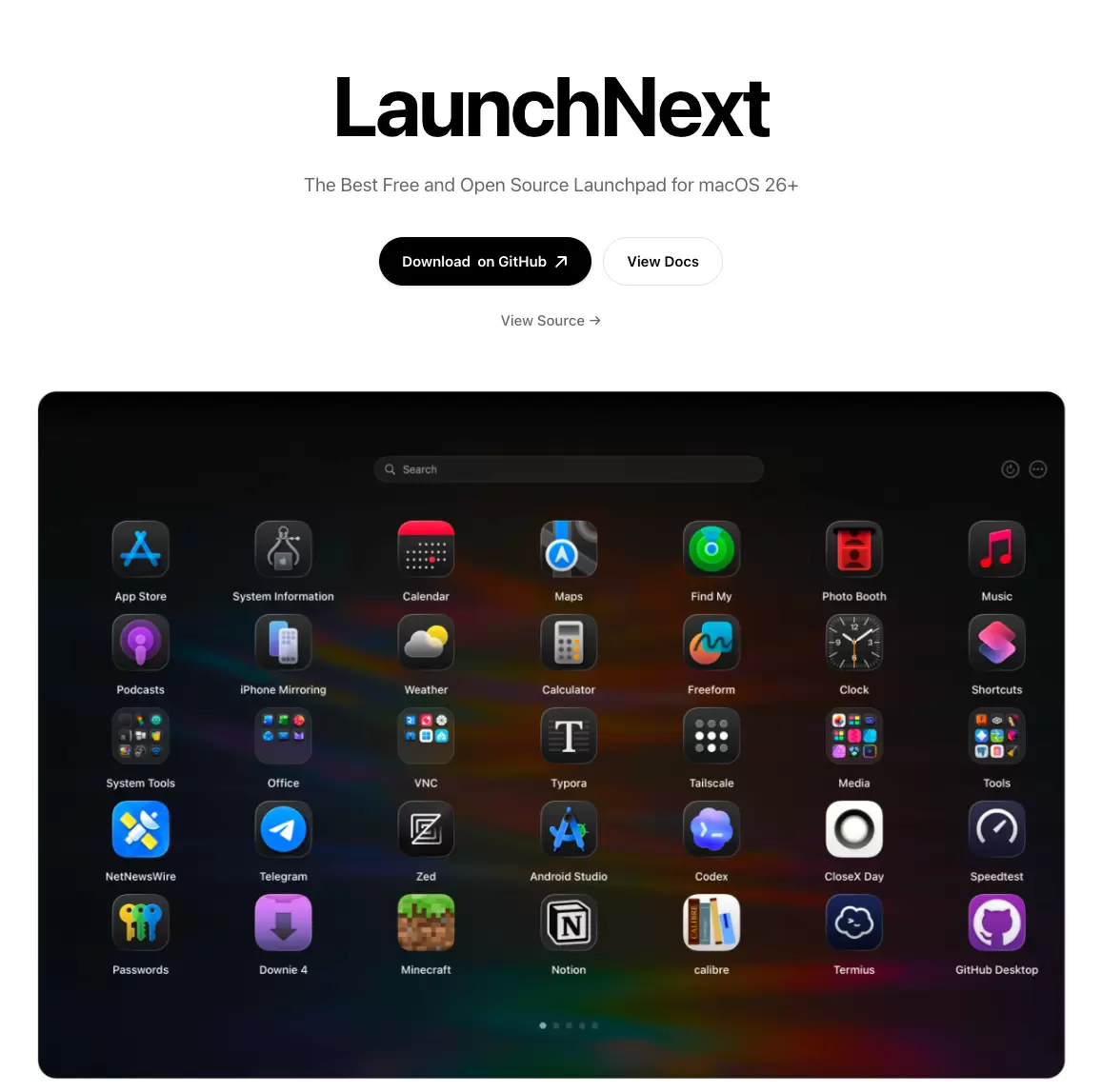 LaunchNext免费开源 Mac 应用找回 macOS 26 满屏图标体验回来了